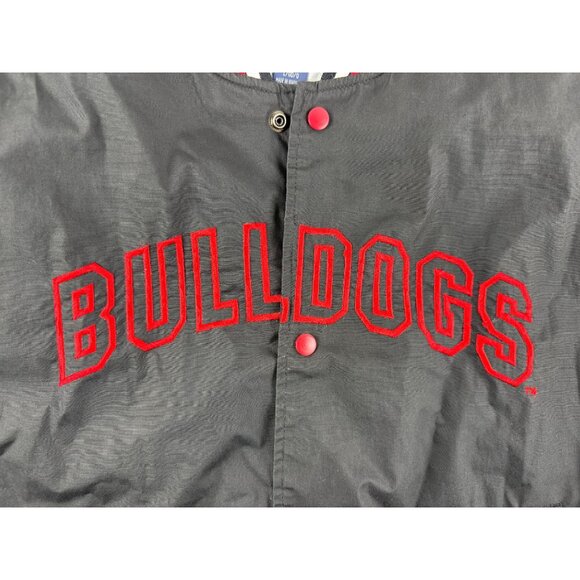 Georgia Bulldogs Jacket Men's Large Black Red Vintage Official Fan Sportswear - Picture 3 of 8